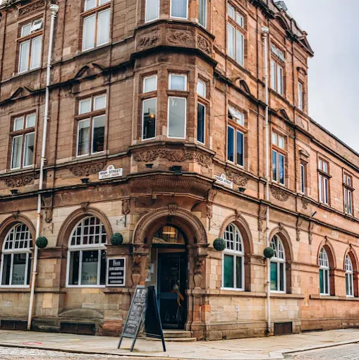 The Bank Bar and Bistro corner exterior