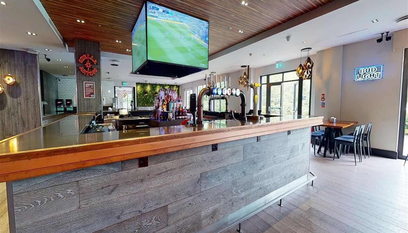 Village Hotel St Davids - the Pub & Grill bar with sports screens and craft taps